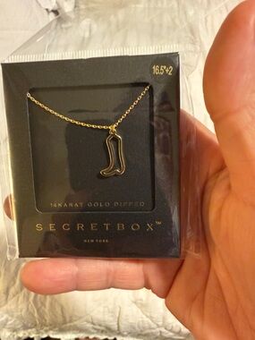 Gold-Dipped Boot Pendant Necklace - Gold